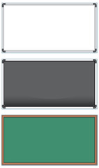 Wall Mural - white board and chalk boards set