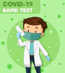 Poster - Covid 19 testing with antigen test kit