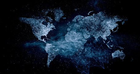 Poster - Global technologies concept. Elements of the image furnished by NASA