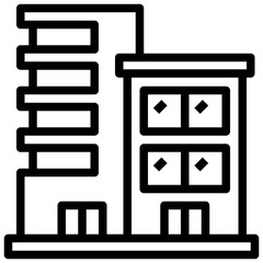 Poster - OFFICE BUILDINGS line icon