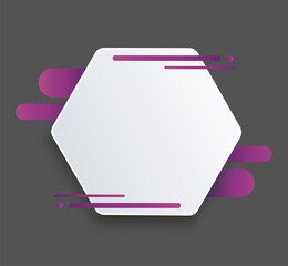 Wall Mural - purple hexagon background template vector illustration