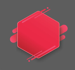 Wall Mural - red hexagon background template vector illustration
