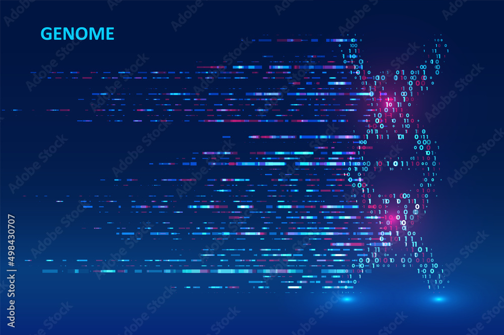Big genomic data visualization Stock Vector | Adobe Stock