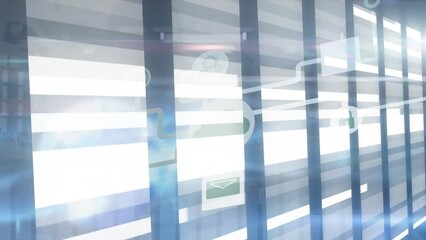 Poster - Animation of network of connections over moving columns