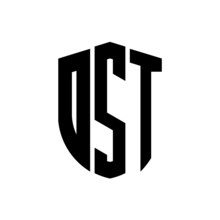 OST Letter Logo Design. OST Modern Letter Logo With Black Background. OST Creative  Letter Logo. Simple And Modern Letter Logo. Vector Logo Modern Alphabet Font Overlap Style. Initial Letters OST 