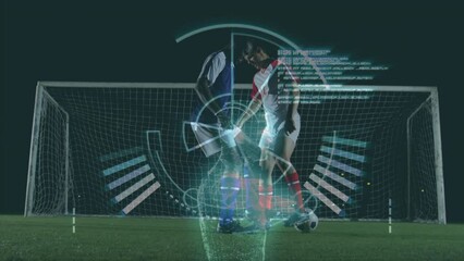 Poster - Animation of radar over american football players on stadium