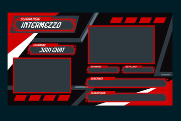 Overlay Stream Red Black Color