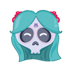 Poster - mexican female skull