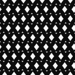 Poster - White diamonds and wrenched background. Vector seamless pattern of white rhombuses.