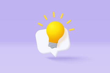 3d idea make money coin on pastel background. growing business isolated concept, 3d light bulb vecto
