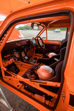 Darlington UK; 23rd August 2020:  orange Ford Escort mk1 Mexico retro classic rally motorsport car