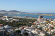 Vista de la ciudad y puerto de Las Palmas de Gran Canaria, desde un mirador en la parte alta de la ciudad