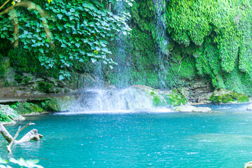 Poster - waterfall in Antalya, Turkey. Green landscape