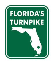 Florida's Turnpike Road Sign Illustration