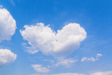 Heart Shape Cloud On Blue Sky