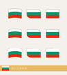 Vector flags of Bulgaria, collection of Bulgaria flags.