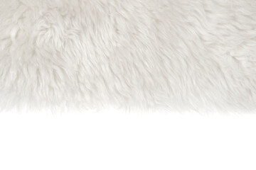 Wall Mural - White fluffy wool texture isolated white background. natural fur texture. close-up for designers