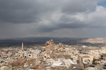 Sticker - Aerial view of the city of Uchisar, Cappadocia, Turkey