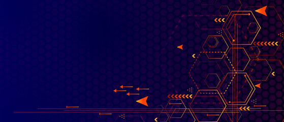 Abstract hexagon background