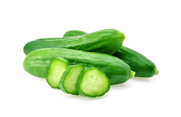 Canvas Print - cucumber isolated on white background