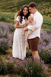 © jul14ka - Beautiful young family in a lavender field spends the day