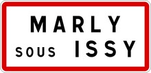 Panneau Entrée Ville Agglomération Marly-sous-Issy / Town Entrance Sign Marly-sous-Issy