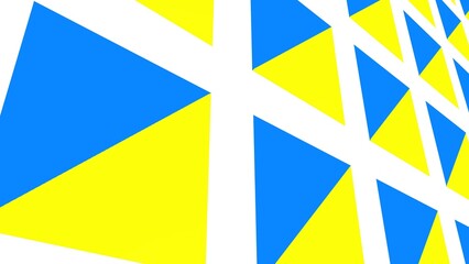 Poster - Pattern of yellow-blue squares. Decoration or background.