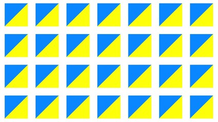 Poster - Pattern of yellow-blue squares. Decoration or background.
