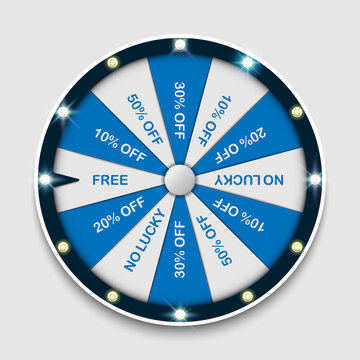 spinning fortune wheel, lucky roulette, online promotion events, vector illustration