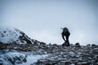 Climber climbing the mountain