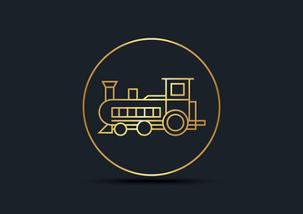 Wall Mural - Abstract background of Train,Gold color,vector illustrations