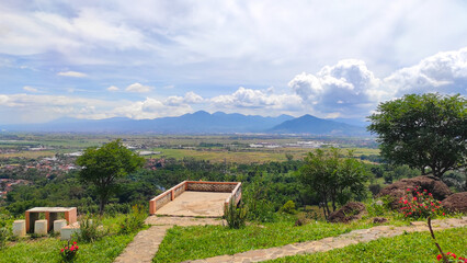 Abandoned hilltop park in the Cikancung area, Indonesia