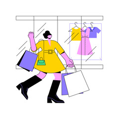 Poster - Anchor store abstract concept vector illustration. Major retail shop, large department store, shopping mall marketing, merchandise, attract customers to center, big retailer abstract metaphor.