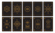 © freeject.net - set of tarot card illustration design. symbol of dark magic game