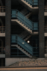 Sticker - Vertical photo of exterior stairs of a building