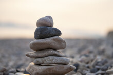Wallpaper Of Stones On Each Other In The Beach