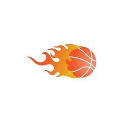 Wall Mural - Basketball icon logo design illustration template