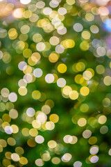 Poster - Beautiful blurred Christmas background with bokeh effect