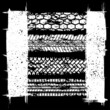 © longquattro - White grunge rectangle tire tracks