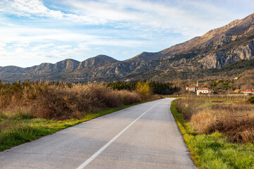 Wall Mural - The road in a Balkanian mountains. Croatia.