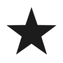 Five-pointed Star Pictogram. Isolated Vector Icon.