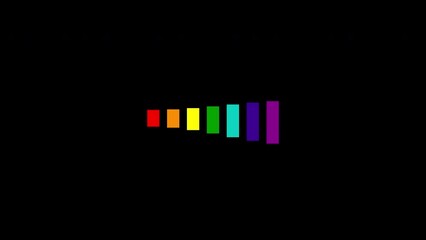 Wall Mural - rainbow coloured loading bars animation, with alpha channel