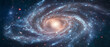 Spiral galaxy with starry light. Stars and Milky way galaxy. Sci-fi space wallpaper. Elements of this image furnished by NASA
