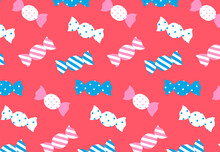 Seamless Pattern With Candy For Banners, Cards, Flyers, Social Media Wallpapers, Etc.