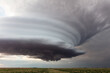 Dramatic storm clouds and supercell thunderstorm