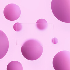 Wall Mural - 3d render Glassy background. modern Glass Morphism style.