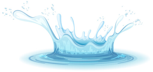Wall Mural - A water splash on white background