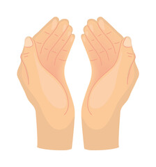 Wall Mural - praying hands gesture