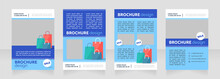 Purchasing Cheap Clothes For Family Blank Brochure Design. Template Set With Copy Space For Text. Premade Corporate Reports Collection. Editable 4 Paper Pages. Ubuntu Bold, Raleway Regular Fonts Used