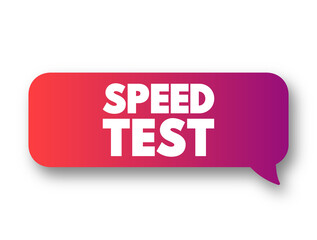 Poster - speed test text message bubble, concept background